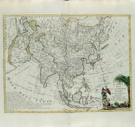 Asien aufgeteilt in seine Hauptstaaten, Stich von G. Zuliani aus Band I des Neuesten Atlas, veröffentlicht in Venedig 1777 von Antonio Zatta, Privatsammlung