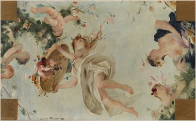 Skizze für den Festsaal im Hôtel de Ville de Paris: Die Blumen