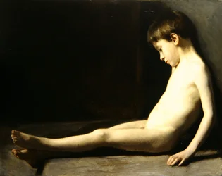 Das junge Modell schläft