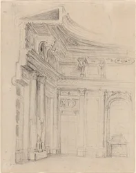 Ecke eines Zeichenzimmers