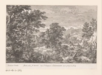 Landschaft mit Christus, der zu den Jüngern spricht