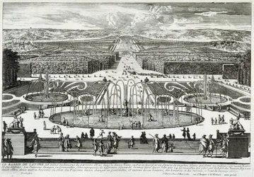 Das Latona-Becken in den Gärten des Schlosses von Versailles - von Perelle, Ende des 17. Jahrhunderts