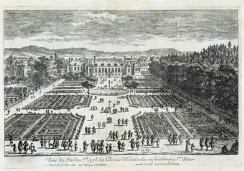 Ansicht des Jardin des Plantes im 17. Jahrhundert, von Perelle