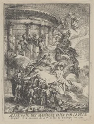 Allegorie der Ehen, die von der Stadt Paris zur Geburt des Herzogs von Burgund geschlossen wurden, 1751