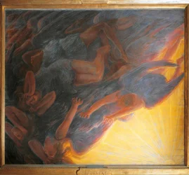 Der Fall der Engel, Triptychon Mittelteil, 1913