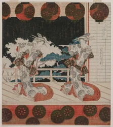 Der Tanz in Furuichi für die Hisagataya-Gruppe