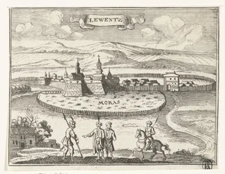 Ansicht von Levice (Topografische Abbildungen von Österreich, Ungarn und dem Balkan)