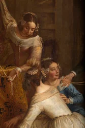 Pfarrkirche (Eglise Saint-Brice). Gemälde "Die Erzherzogin Isabel von Spanien übergibt ihren Schmuck der Basilika Saint-Martin von Halle". Gaspar de Crayer.