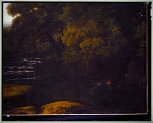 Italienische Landschaft, Detail, undatiert