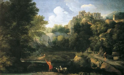 Flusslandschaft mit Hirte