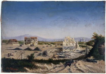 Das Fort von Vanves, während des Krieges 1870, um 1870