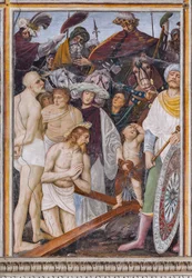 Christus betet vor dem Kreuz, Detail von "Das Leben und die Passion Christi"