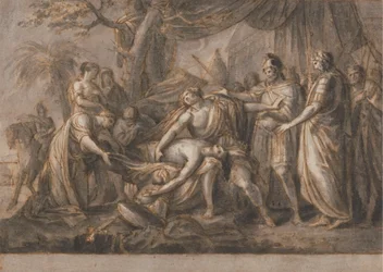 Achilles beklagt den Tod des Patroklos