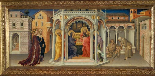 Darstellung im Tempel, Tafel von einer Predella für einen Altar in der Strozzi-Kapelle, Santa Trinita, Florenz