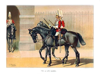 Die 1. Life Guards, um 1890
