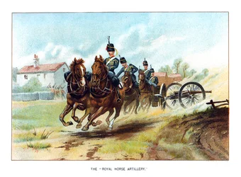 Die königliche Pferdeartillerie, ca. 1890