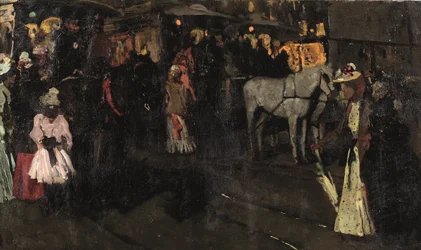 Ein Sonntagabend am Dam, Amsterdam, ca. 1895