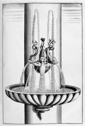 Ornamentaler Brunnenentwurf
