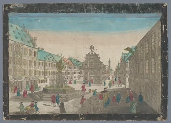 Ansicht des Weinmarktes in Augsburg