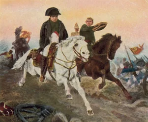 Napoleon flieht bei Waterloo