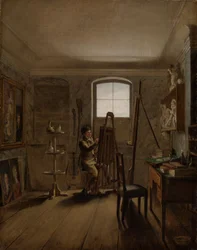 Der Maler Gerhard von Kügelgen in seinem Atelier