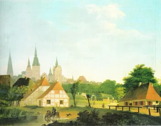 Blick auf Rostock von Westen