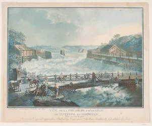 Ansicht des ersten Wasserfalls von Tisteddal in Norwegen