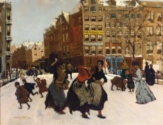 Winter in Amsterdam, um 1898