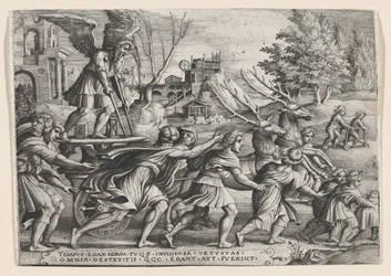 Der Triumph der Zeit über den Ruhm, aus Die Triumphe von Petrarca