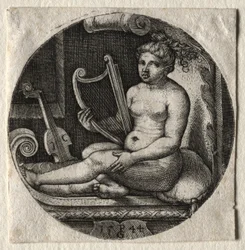 Der Harfenspieler, 1544