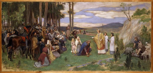 Ansgar predigt das Christentum