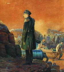 Admiral Pavel Nakhimov auf dem Bastion