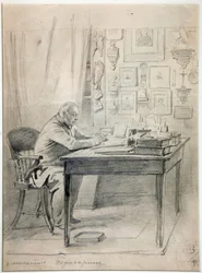 Faddei Boulgarine - Porträt des Autors Faddei Bulgarin (1789-1859) von Timm, Vasily (George Wilhelm) (1820-1895)