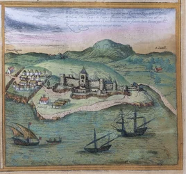 Elmina aus Civitates Orbis Terrarum, ca. 1572