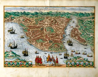 Perspektivische Ansicht der Stadt Konstantinopel