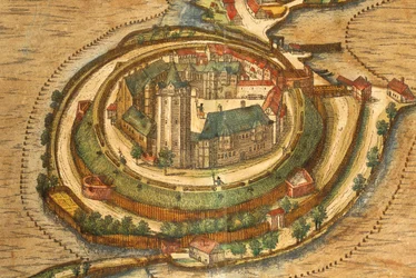 Karte von Ratzeburg aus Civitates Orbis Terrarum von Georg Braun