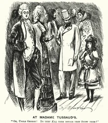 Punch-Karikatur: Bei Madame Tussaud
