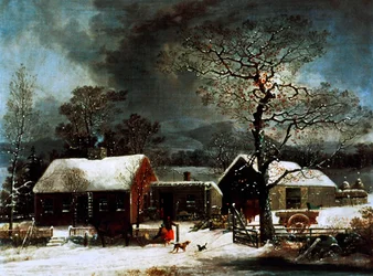 Winterszene in New Haven, ca. 1858