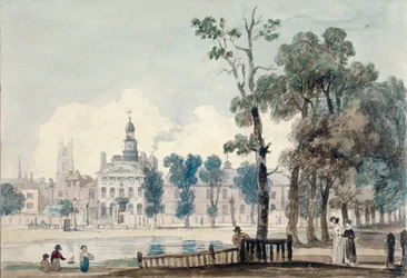 Außenansicht des alten Bethlehem-Krankenhauses, Moorfields, City of London