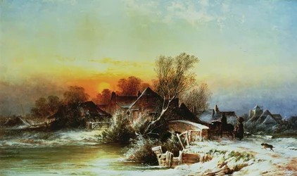 Winterabend am Mole, Surrey