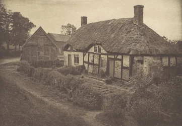Izaak Waltons Haus in Shallowford, Staffordshire, 1880er Jahre, gedruckt 1888