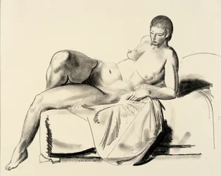 Aktstudie, klassisch auf einem Sofa