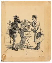 Straßenverkäufer, ca. 1895