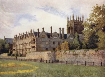 Oxford: Merton College von den Feldern aus