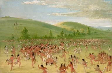 Ballspiel der Choctaw - Ball hoch, 1834-1835