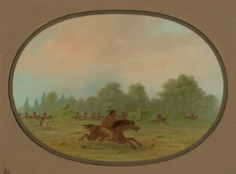 Defilee einer Camanchee-Kriegspartei, 1861-1869