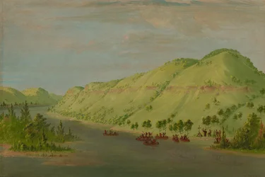 Pater Hennepin verlässt den Mississippi, um sich La Salle anzuschließen. 8. Mai 1680, 1847-1848