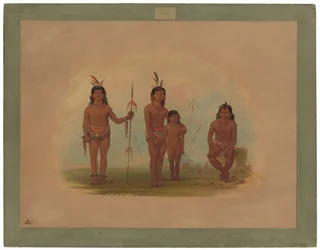Vier Goo-a-give-Indianer