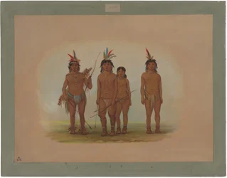 Vier Macouchi-Indianer