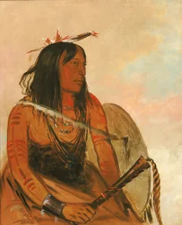 Ish-a-ró-yeh, Der einen Wolf trägt, ein ausgezeichneter Tapferer, 1834